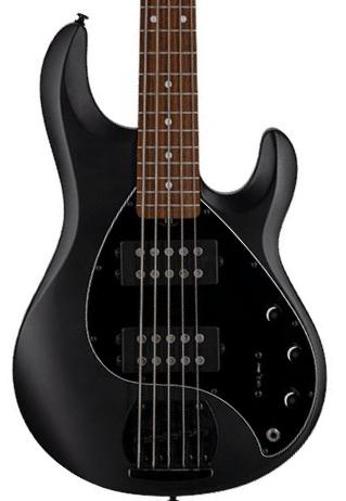 Solidbody e-bass Sterling by musicman Stingray Ray5HH 5-String (JAT) - Stealth black