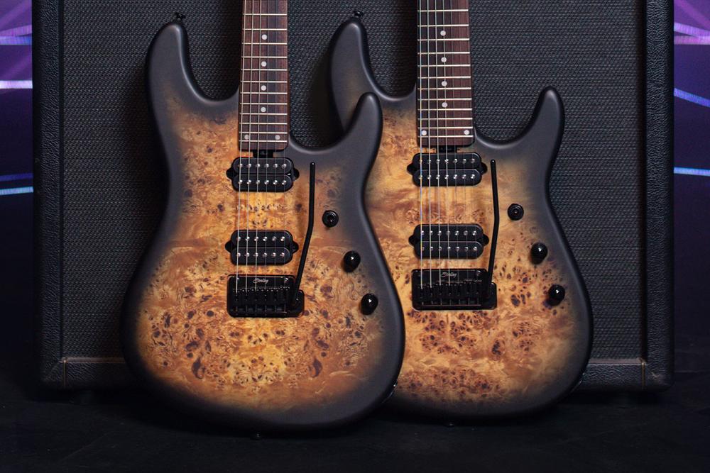 Sterling By Musicman Jason Richardson Cutlass 6c Signature Hh Trem Rw - Natural Poplar Burl Burst - E-Gitarre in Str-Form - Variation 1