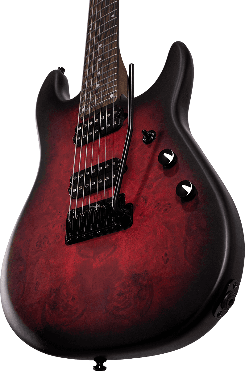 Sterling By Musicman Jason Richardson Cutlass 7c 2h Trem Rw - Dark Scarlet Burst Satin - 7-saitige E-Gitarre - Variation 5