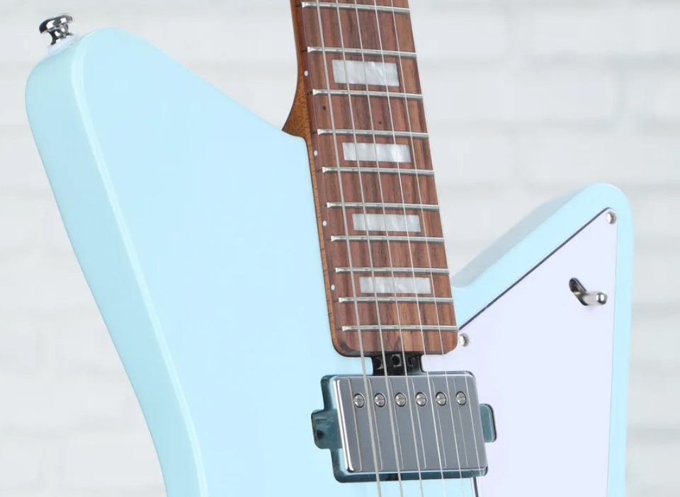 Sterling By Musicman Omar Rodriguez Lopez Mariposa Signature 2h Trem Rw - Daphne Blue - Retro-Rock-E-Gitarre - Variation 1