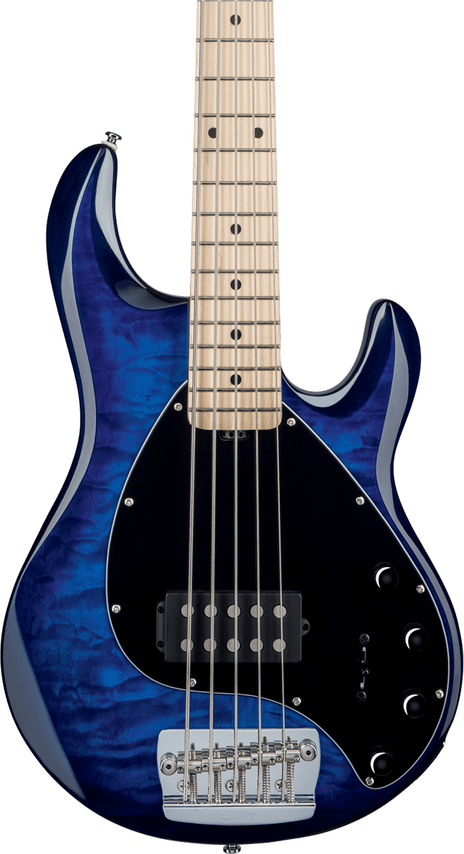 Sterling By Musicman Stingray5 Ray35qm 5-cordes Active Mn - Neptune Blue - Solidbody E-bass - Variation 1