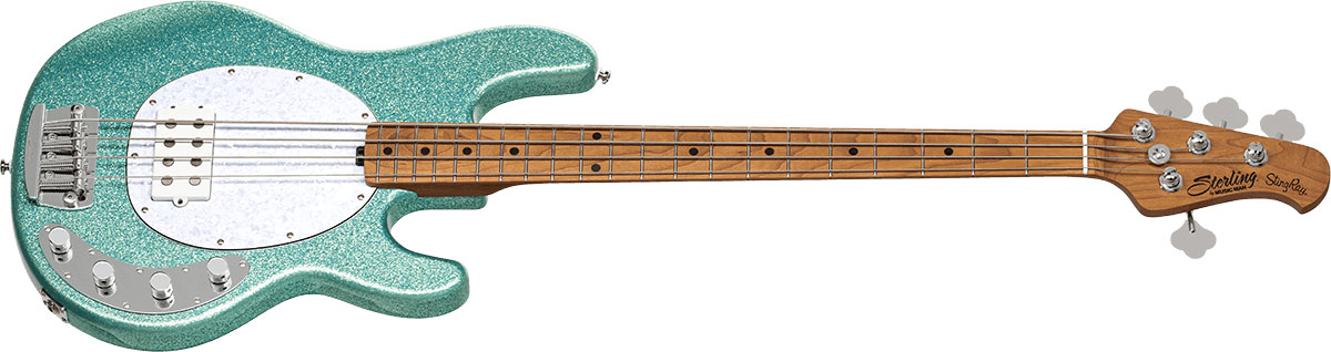 Sterling By Musicman Stingray Ray34 H Active Mn - Seafoam Sparkle - Solidbody E-bass - Variation 1