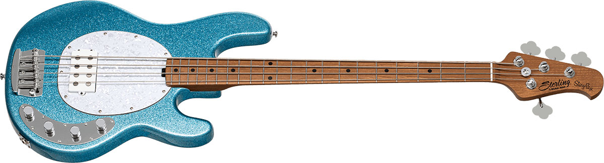 Sterling By Musicman Stingray Ray34 H Active Mn - Blue Sparkle - Solidbody E-bass - Variation 1