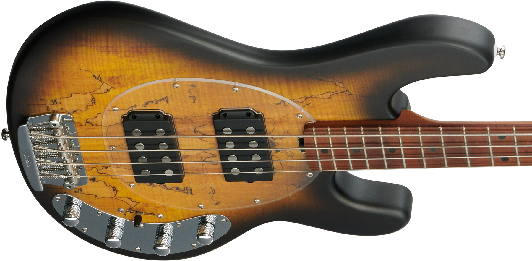 Sterling By Musicman Stingray Ray34hhsm Active Rw +housse - Natural Burl Satin - Solidbody E-bass - Variation 2