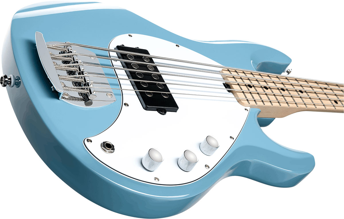 Sterling By Musicman Stingray Ray5h 5c Active Mn - Chopper Blue - Solidbody E-bass - Variation 2