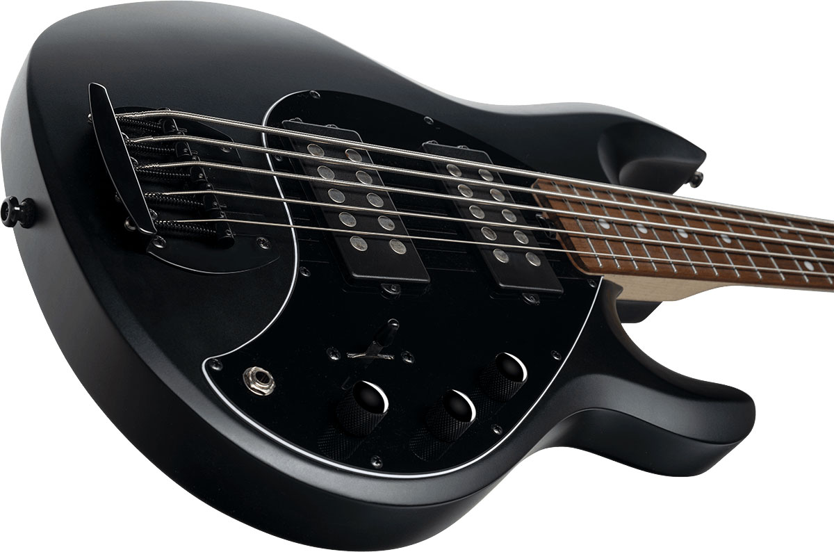 Sterling By Musicman Stingray Ray5hh 5c Active Jat - Stealth Black - Solidbody E-bass - Variation 2