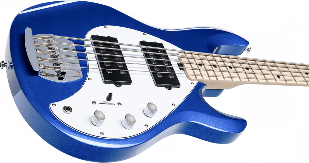 Sterling By Musicman Stingray Ray5hh 5c Active Mn - Cobra Blue - Solidbody E-bass - Variation 2