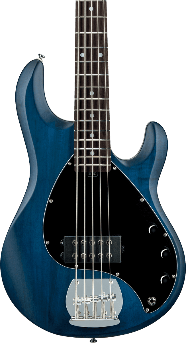 Sterling By Musicman Sub Ray5 5-cordes Active Jat - Trans Blue Satin - Solidbody E-bass - Variation 1