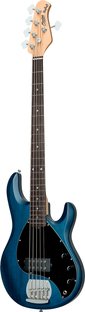 Sterling By Musicman Sub Ray5 5-cordes Active Jat - Trans Blue Satin - Solidbody E-bass - Variation 2