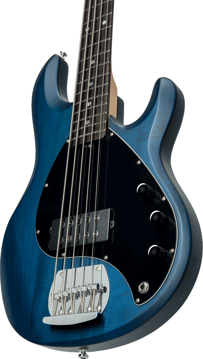 Sterling By Musicman Sub Ray5 5-cordes Active Jat - Trans Blue Satin - Solidbody E-bass - Variation 3