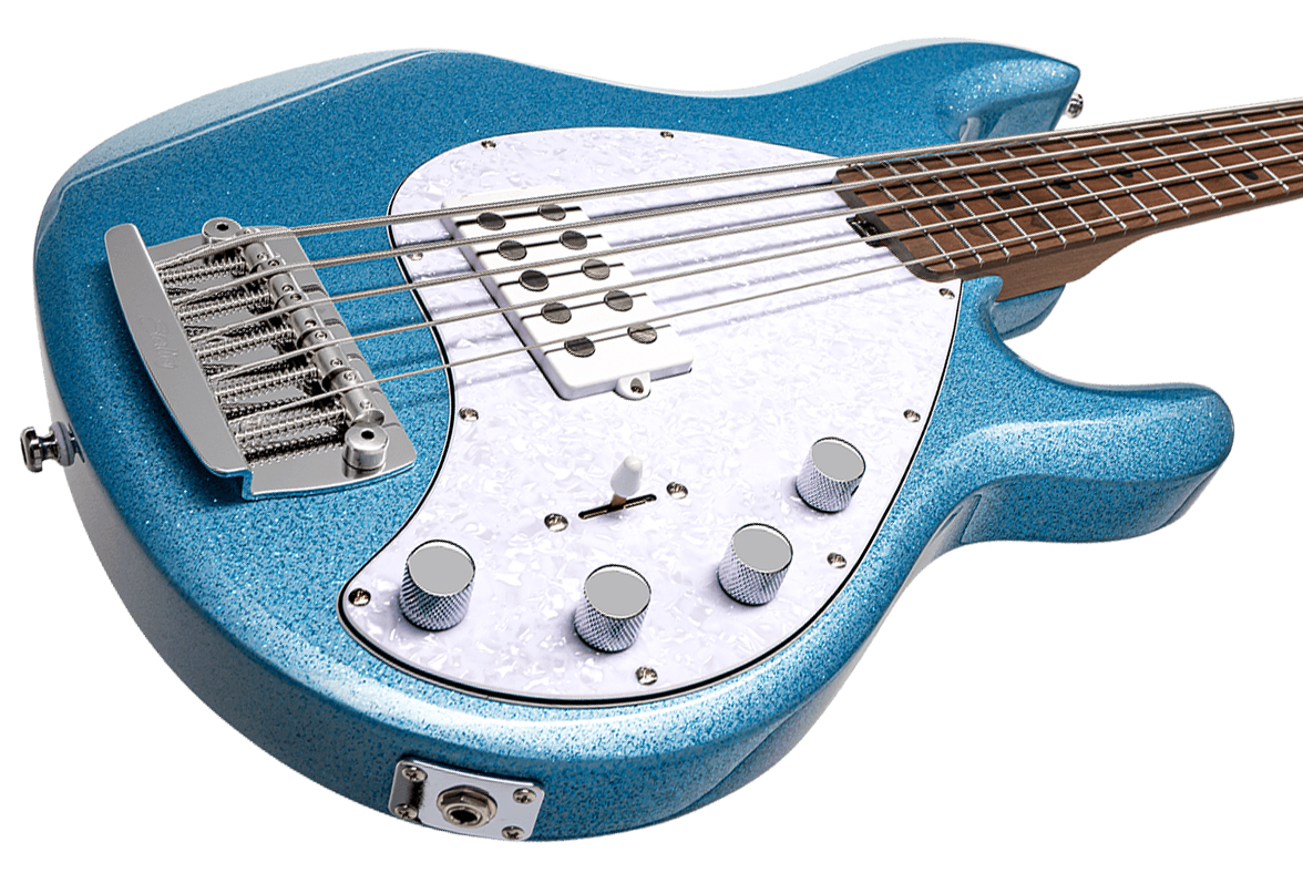 Sterling By Musicman Stingray5 Ray35 5c H Active Mn - Blue Sparkle - Solidbody E-bass - Variation 2
