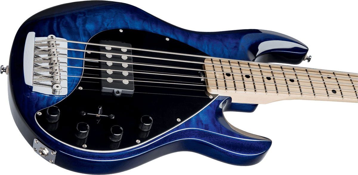 Sterling By Musicman Stingray5 Ray35qm 5-cordes Active Mn - Neptune Blue - Solidbody E-bass - Variation 3