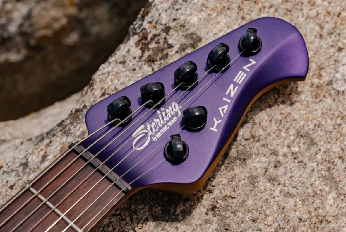 Sterling By Musicman Tosin Abasi Kaizen 6c Signature Multiscale 2h Trem Rw - Firemist Purple Satin - Signature-E-Gitarre - Variation 2