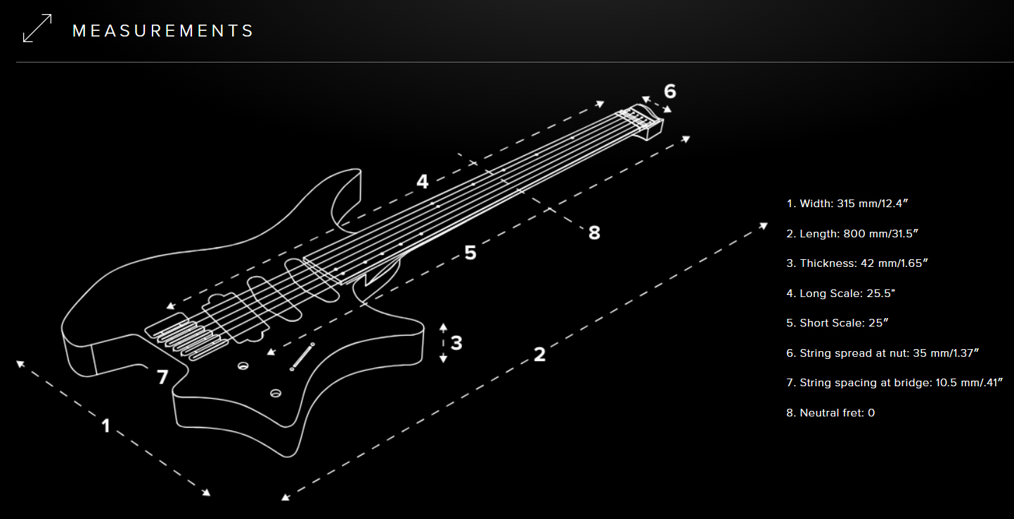 Strandberg Boden Classic Nx 6c Tremolo Multiscale Hss Rw - Black - Multi-Scale Guitar - Variation 5