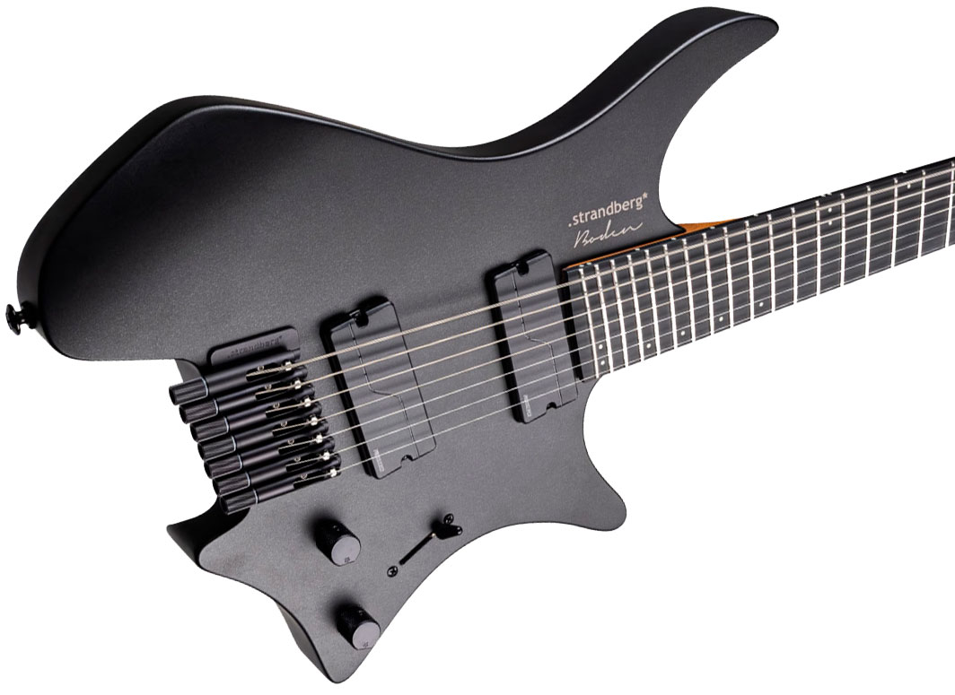 Strandberg Boden Metal Nx 7c Multiscale 2h Fishman Fluence Modern Ht Ric - Black Granite - Multi-Scale Guitar - Variation 4