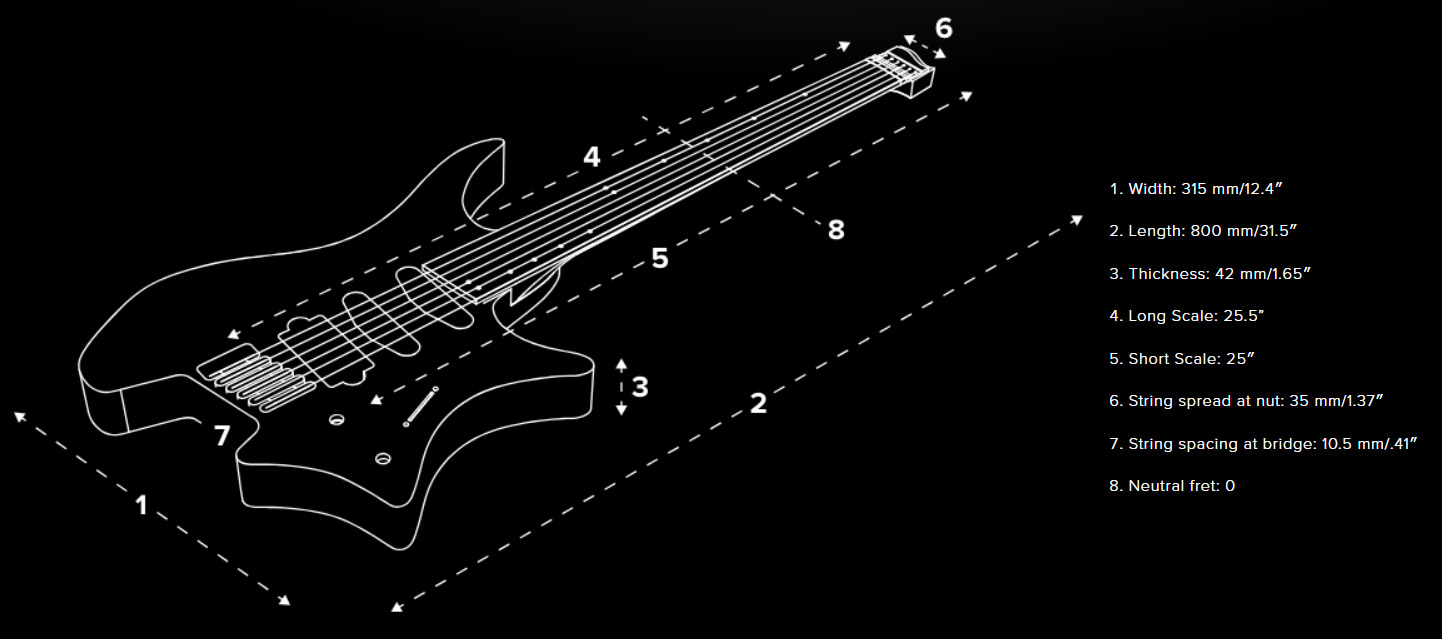 Strandberg Boden Prog Nx 6c Multiscale 2h Ht Ric - Natural Flame - Multi-Scale Guitar - Variation 6