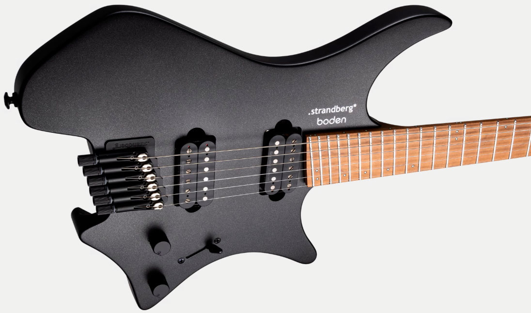 Strandberg Boden Standard N2.6 6c Multiscale 2h Seymour Duncan Ht Mn - Black Satin Metallic - Multi-Scale Guitar - Variation 3