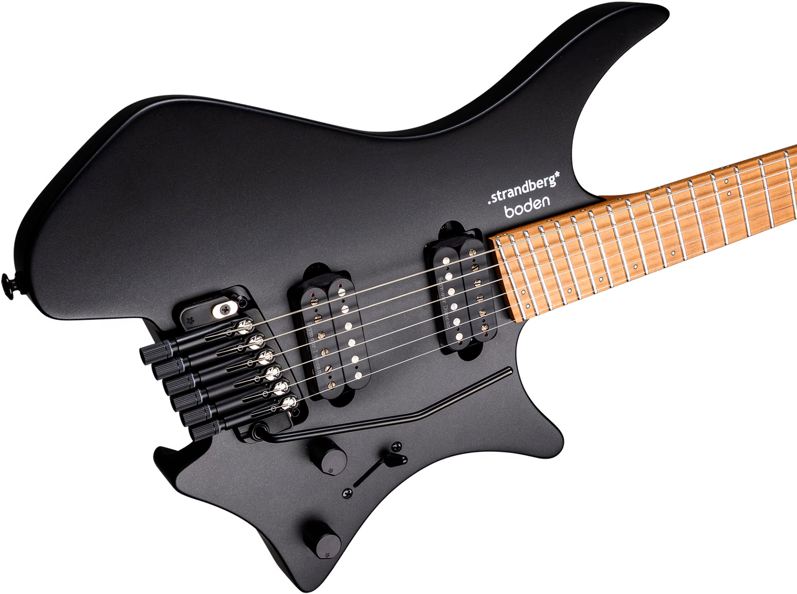 Strandberg Boden Standard N2.6t 6c 2h Trem Mn - Black Satin Metallic - Multi-Scale Guitar - Variation 3