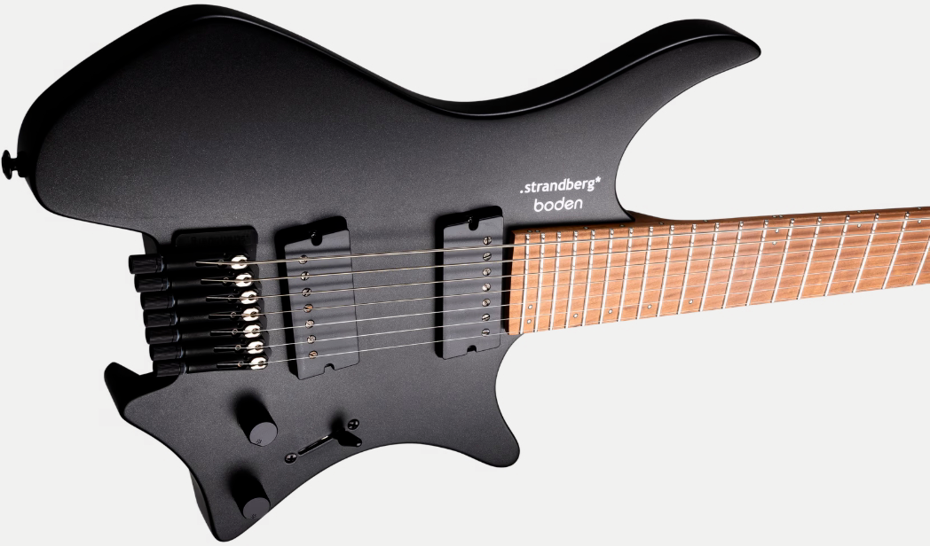 Strandberg Boden Standard N2.7 7c Multiscale 2h Seymour Duncan Ht Mn - Black Satin Metallic - Multi-Scale Guitar - Variation 3