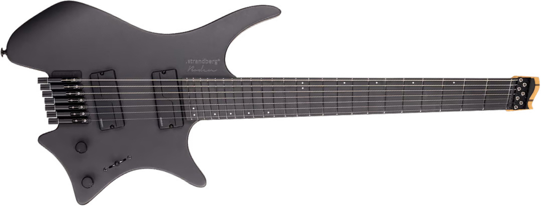 Strandberg Boden Metal Nx 7c Multiscale 2h Fishman Fluence Modern Ht Ric - Black Granite - Multi-Scale Guitar - Main picture