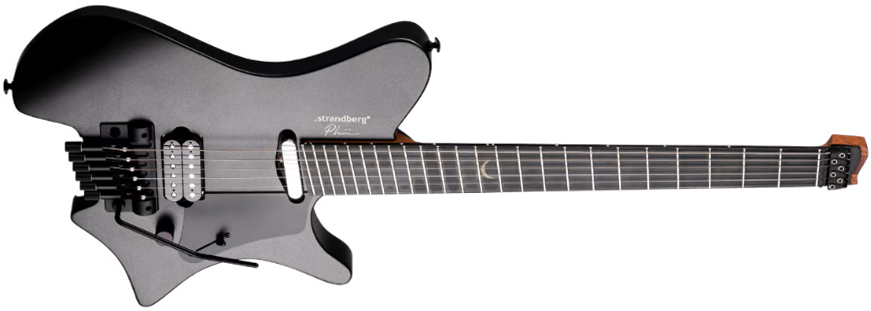 Strandberg Plini Edition Salen Nx6 Multiscale Hs Trem Ebo - Black Granite Satin - Multi-Scale Guitar - Variation 1