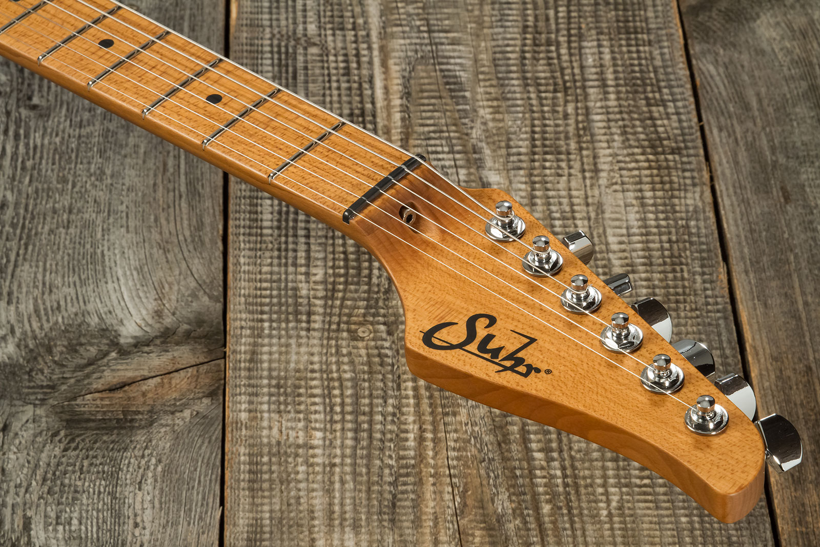 Suhr Andy Wood Modern T 01-sig-0033 Usa Signature 2h Trem Mn #72794 - Whiskey Barrel - E-Gitarre in Teleform - Variation 6