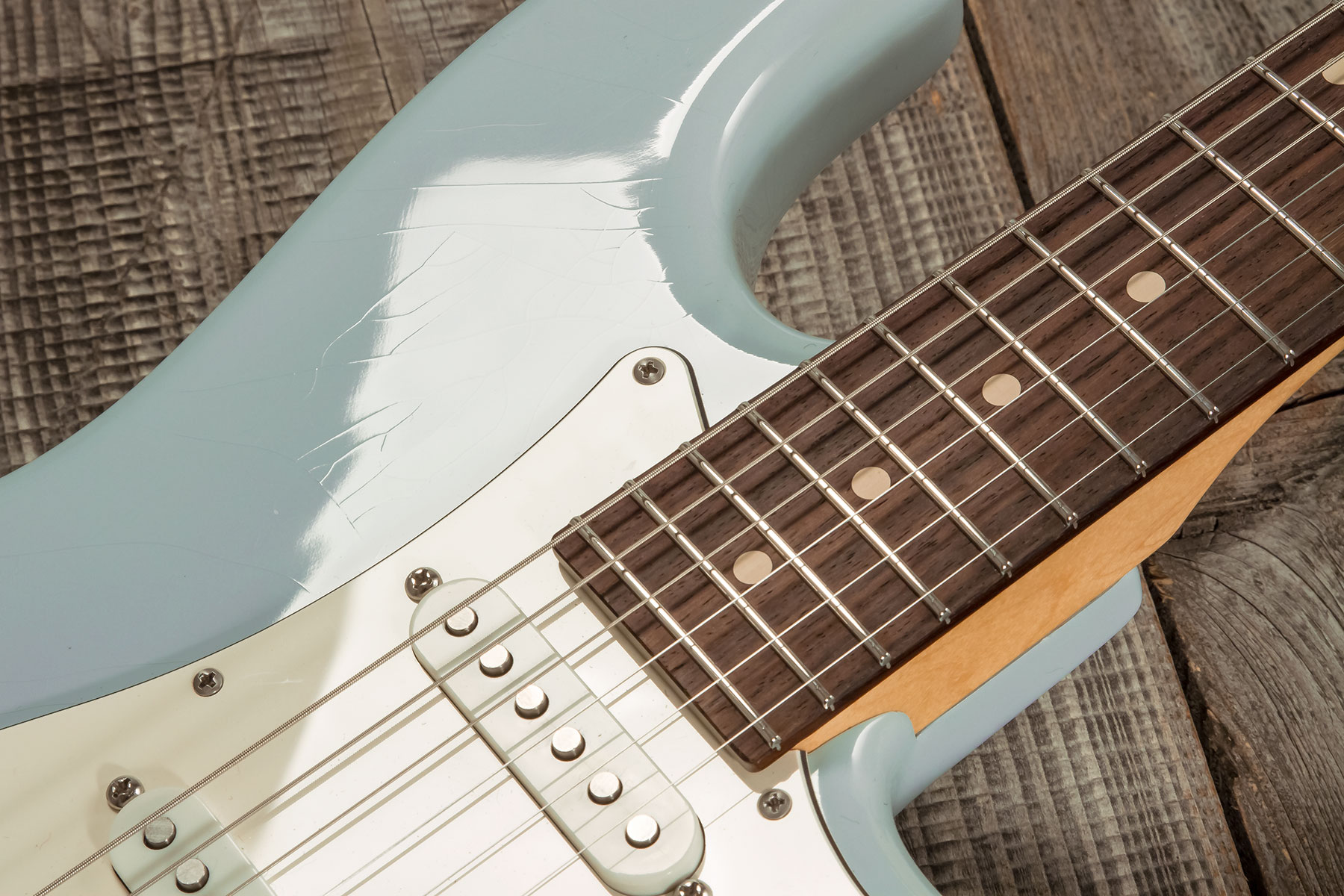 Suhr Classic S Antique 01-csa-0013 Hss Trem Rw - Light Aging Sonic Blue - E-Gitarre in Str-Form - Variation 5