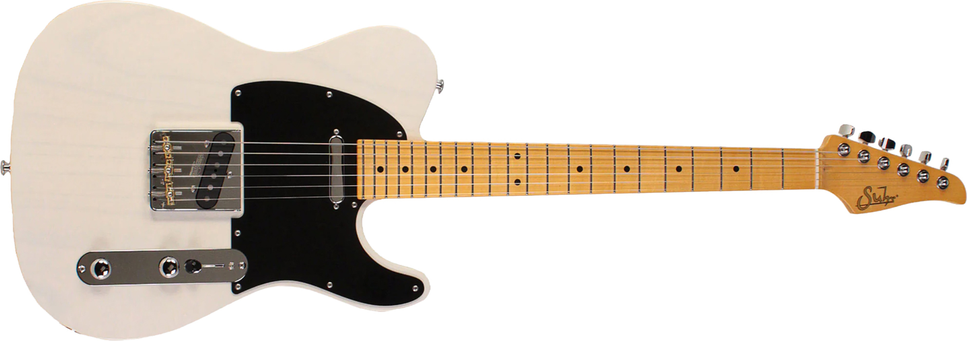 Suhr Classic T Antique 01-cta-0027 2s Ht Mn - Trans White - E-Gitarre in Teleform - Main picture