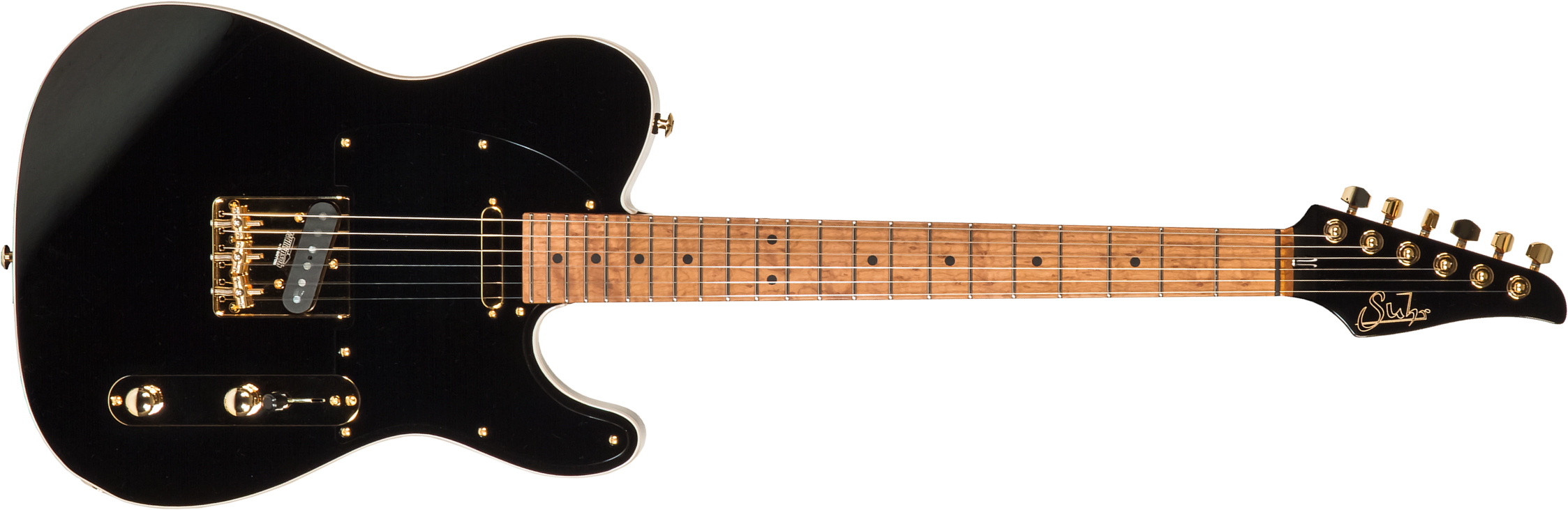 Suhr Mateus Asato Classic 01-sig-0030 Signature 2s  Ht Mn - Black - E-Gitarre in Teleform - Main picture