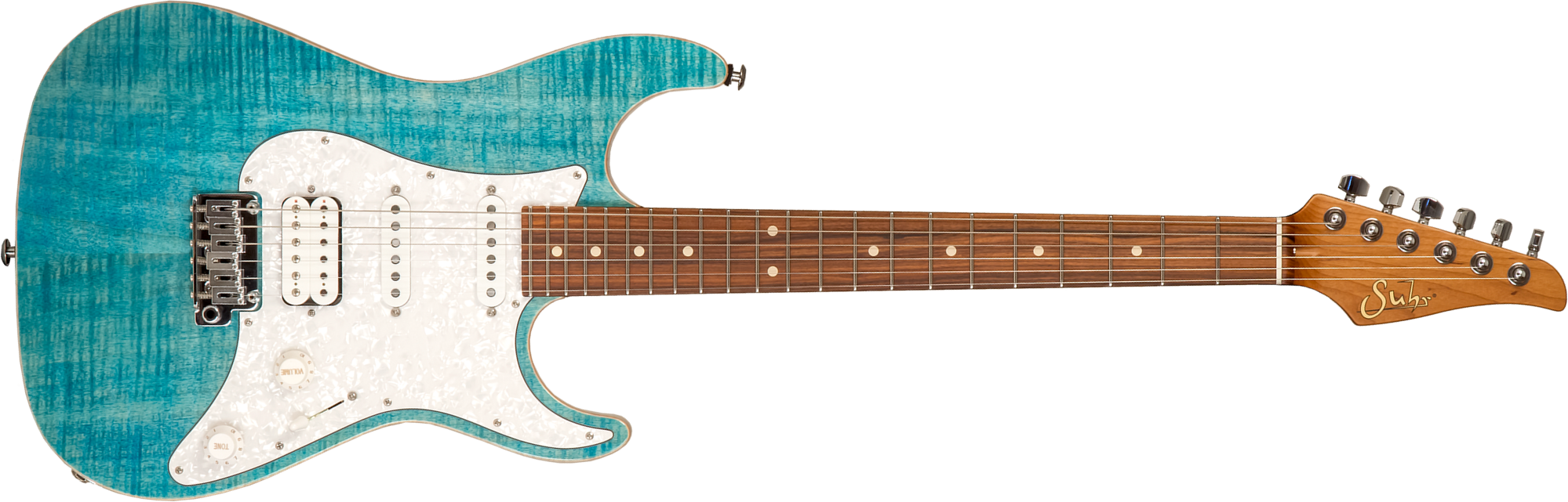 Suhr Standard Plus 01-stp-0042 Usa Hss Trem Pf #75671 - Bahama Blue - E-Gitarre in Str-Form - Main picture