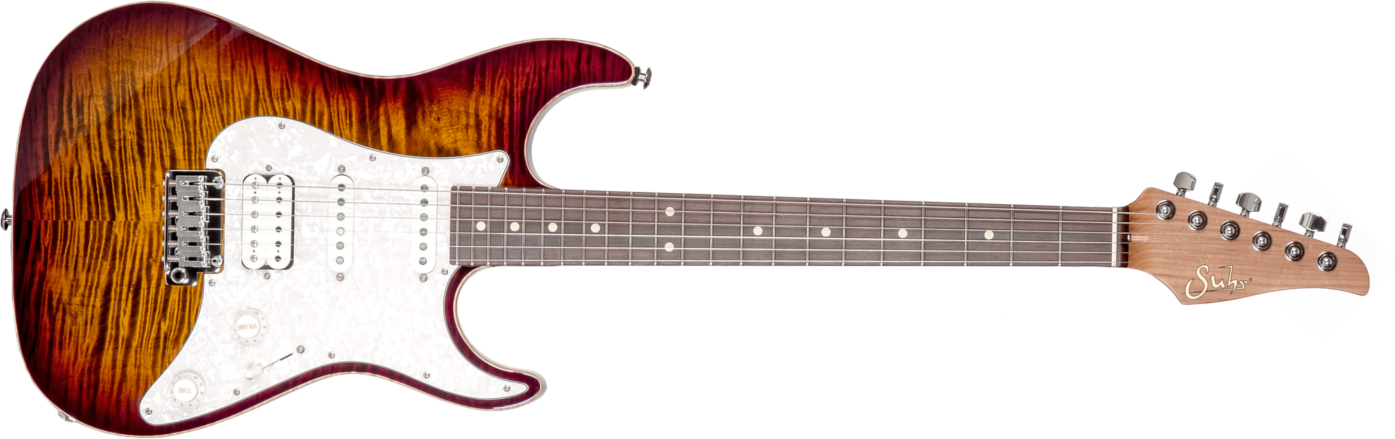 Suhr Standard Plus Usa Hss Trem Pf #72959 - Bengal Burst - E-Gitarre in Str-Form - Main picture