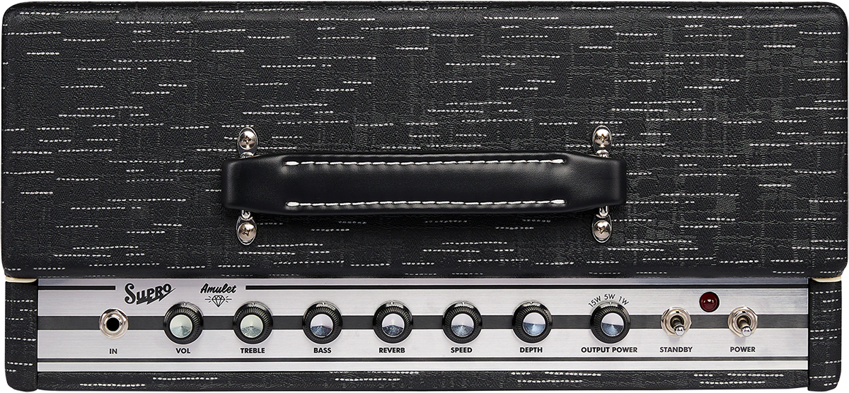 Supro Amulet 1x10 Combo 1/5/10w 1x10 6l6 Black & Black - Combo für E-Gitarre - Variation 3
