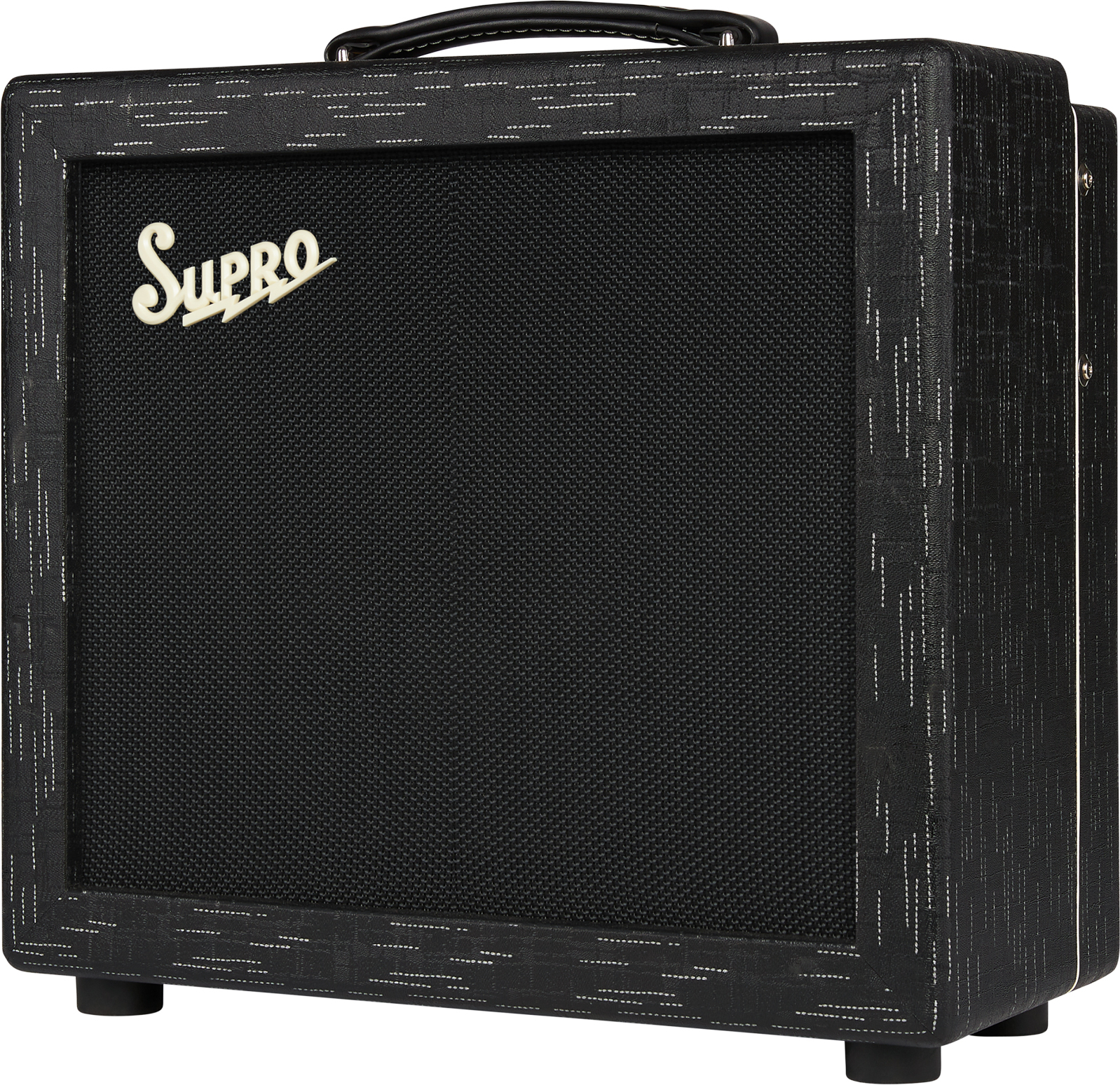 Supro Amulet 1x10 Combo 1/5/10w 1x10 6l6 Black & Black - Combo für E-Gitarre - Main picture