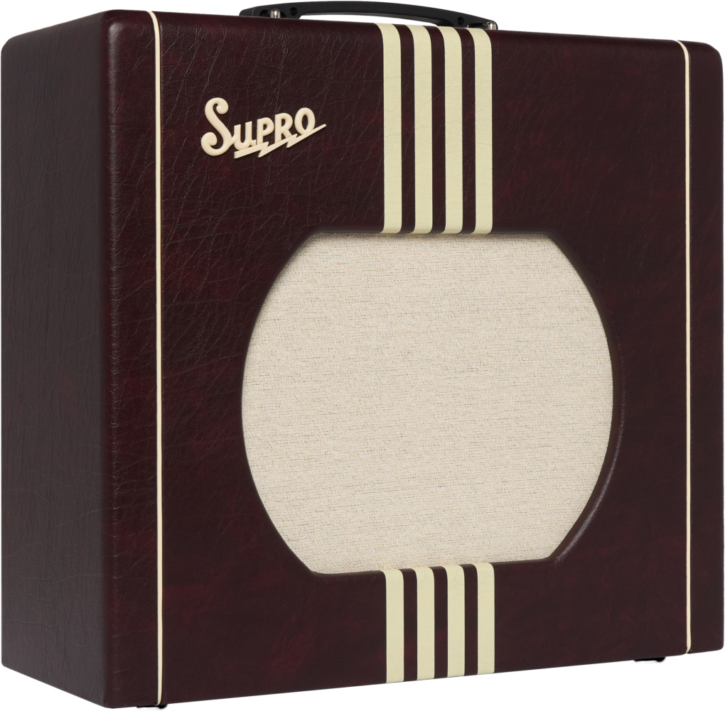 Supro Delta King 12 Combo 15w 1x12 Burgundy/cream - Combo für E-Gitarre - Main picture