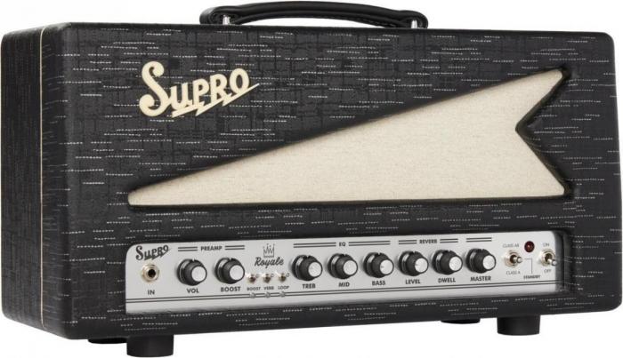 E-gitarre topteil Supro Royale Head - Black Scandia