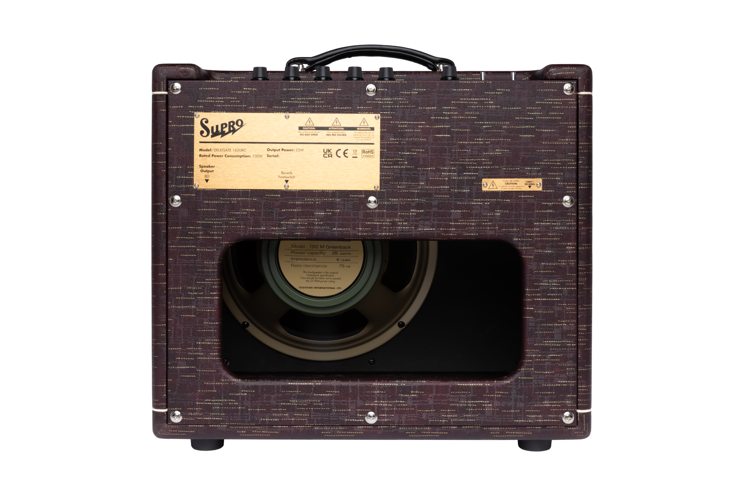 Supro Delegate Custom Burgundy Gold Scandia 1x12 25w - Combo für E-Gitarre - Variation 4