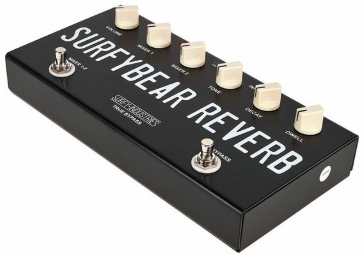 Surfy Industries Surfybear Compact Reverb Black - Reverb/Delay/Echo Effektpedal - Variation 1