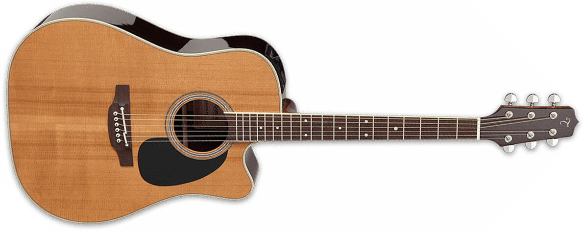 Takamine Ef360sc Tt Dreadnought Cw Epicea Palissandre Ct4bii - Natural - Elektroakustische Gitarre - Main picture