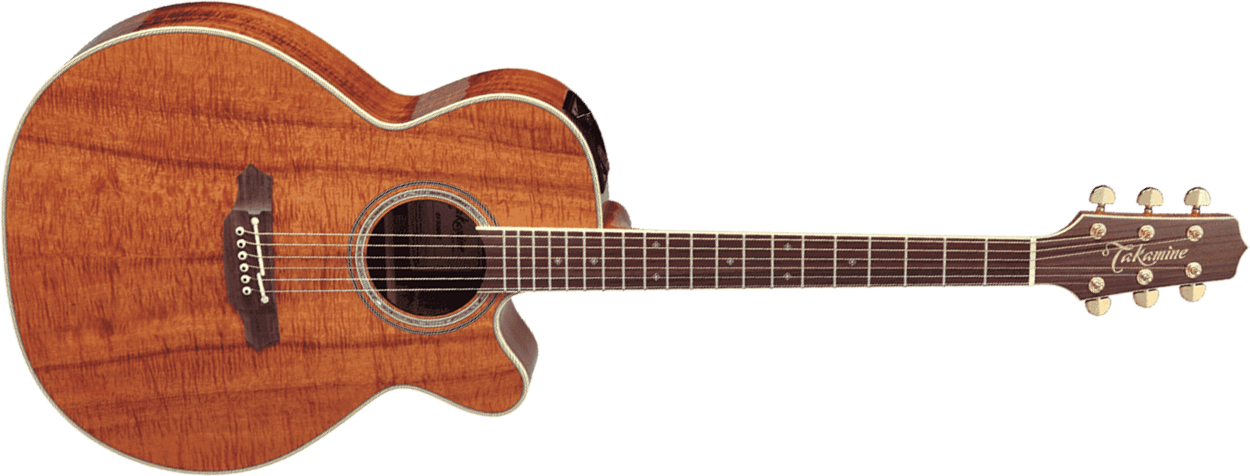 Takamine Ef508kc Legacy Japan Nex Mini Jumbo Cw Tout Koa Ct4b Ii - Natural - Elektroakustische Gitarre - Main picture