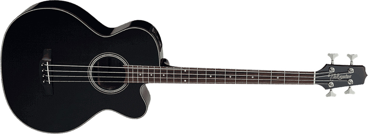 Takamine Gb30ce-blk Epicea Acajou 2014 - Black - Akustische Bass - Main picture