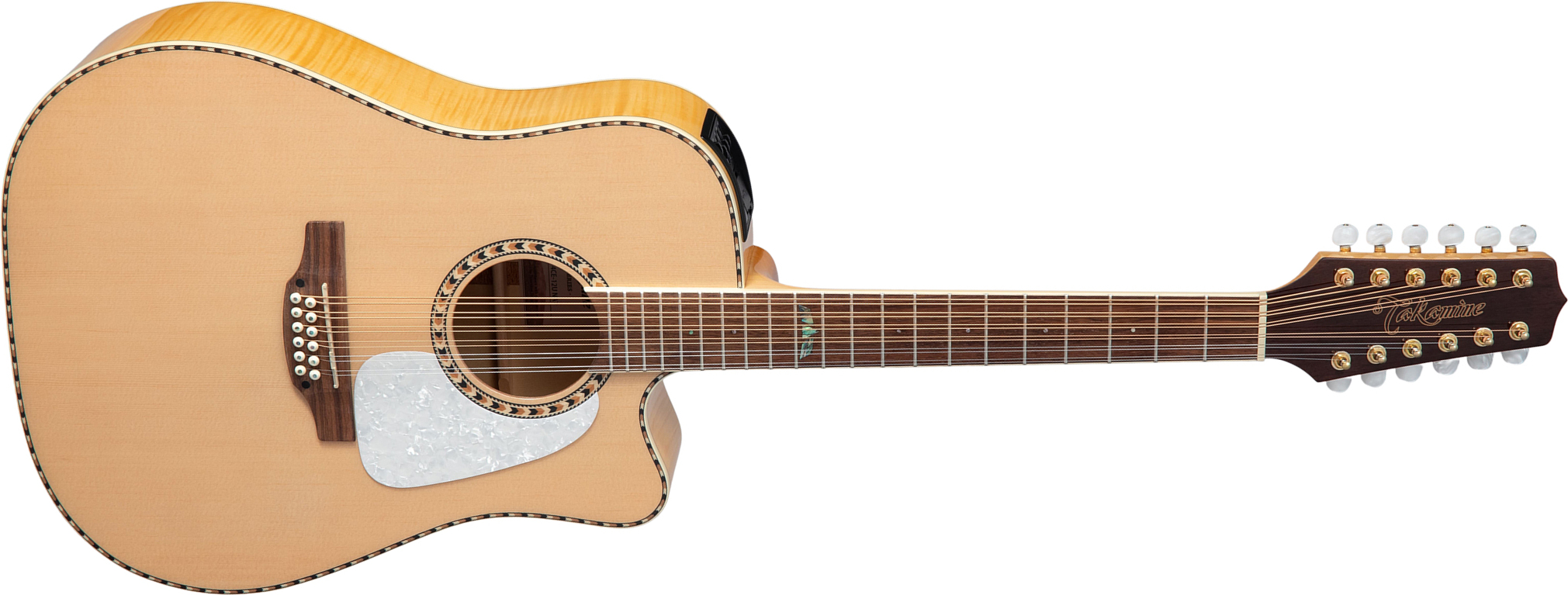 Takamine Gd74ce-12unat Dreadnought Cw 12c Epicea Erable Lau - Natural - Folk-Gitarre - Main picture