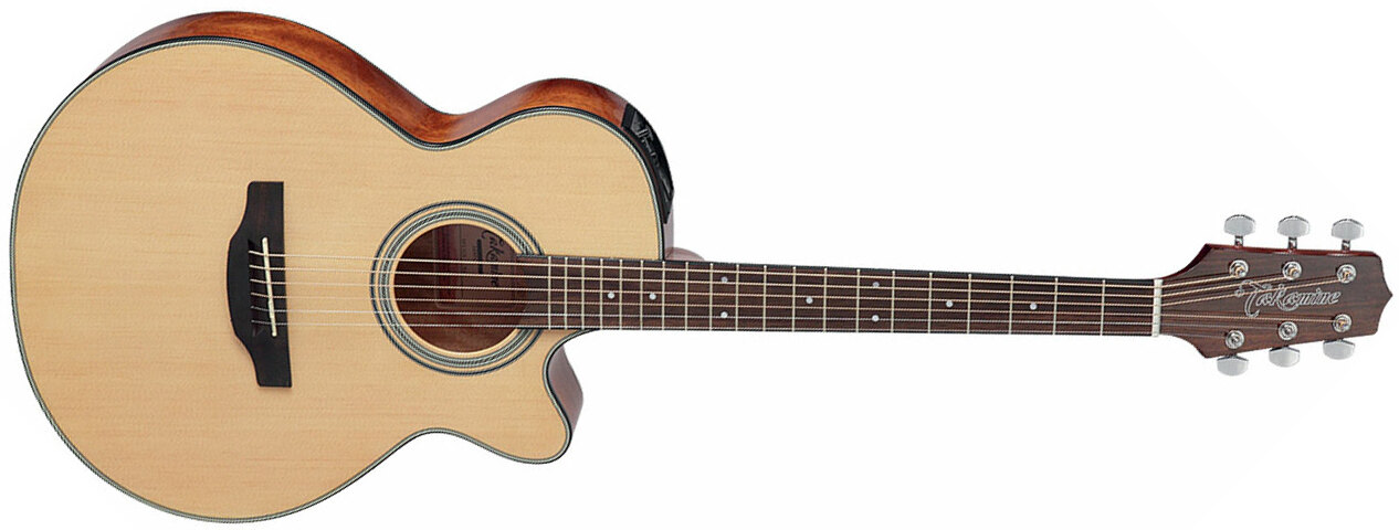 Takamine Gf15ce Nat Fxc Concert Cw Epicea Acajou Rw Tp-4t - Natural Gloss - Elektroakustische Gitarre - Main picture