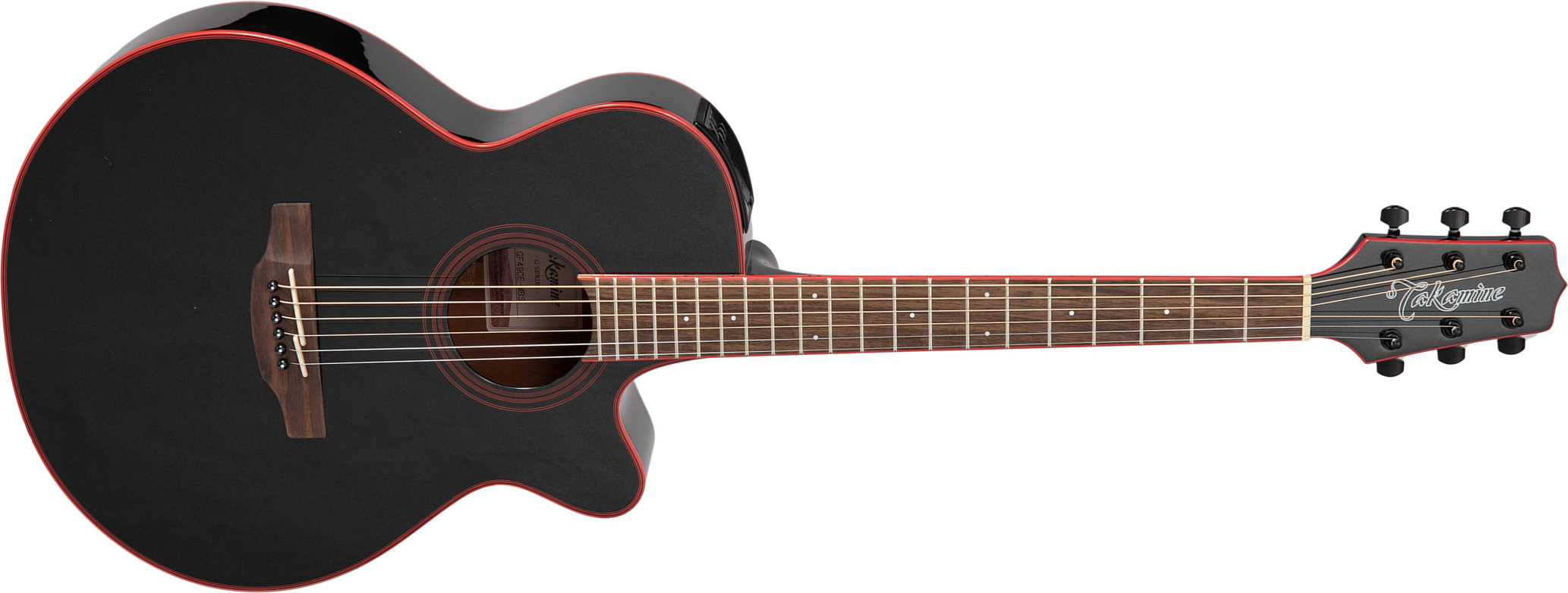 Takamine Gf49ce-cb Fx Concert Epicea Acajou Lau - Black Sparkle - Folk-Gitarre - Main picture