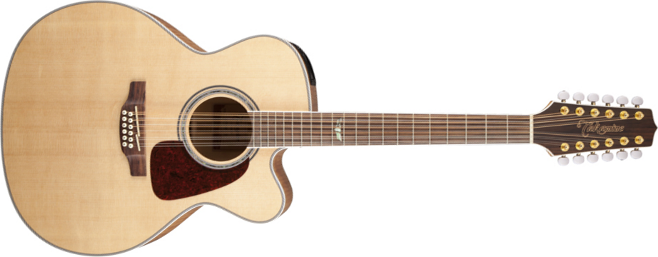 Takamine Gj72ce-12-nat Jumbo Cw 12-cordes Epicea Erable Rw - Natural Gloss - Elektroakustische Gitarre - Main picture