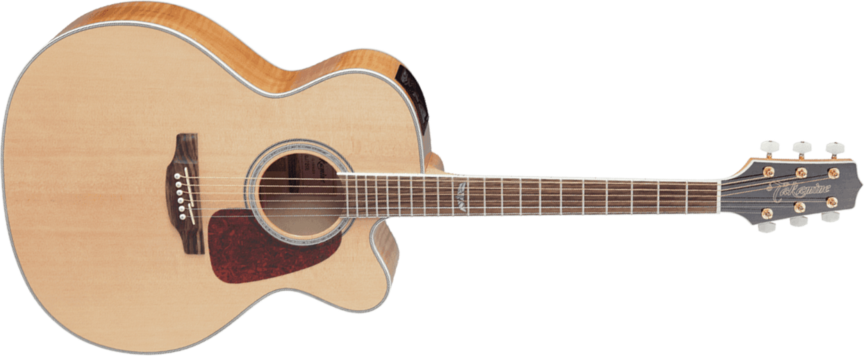 Takamine Gj72ce-nat Jumbo Cw Epicea Erable - Natural - Elektroakustische Gitarre - Main picture