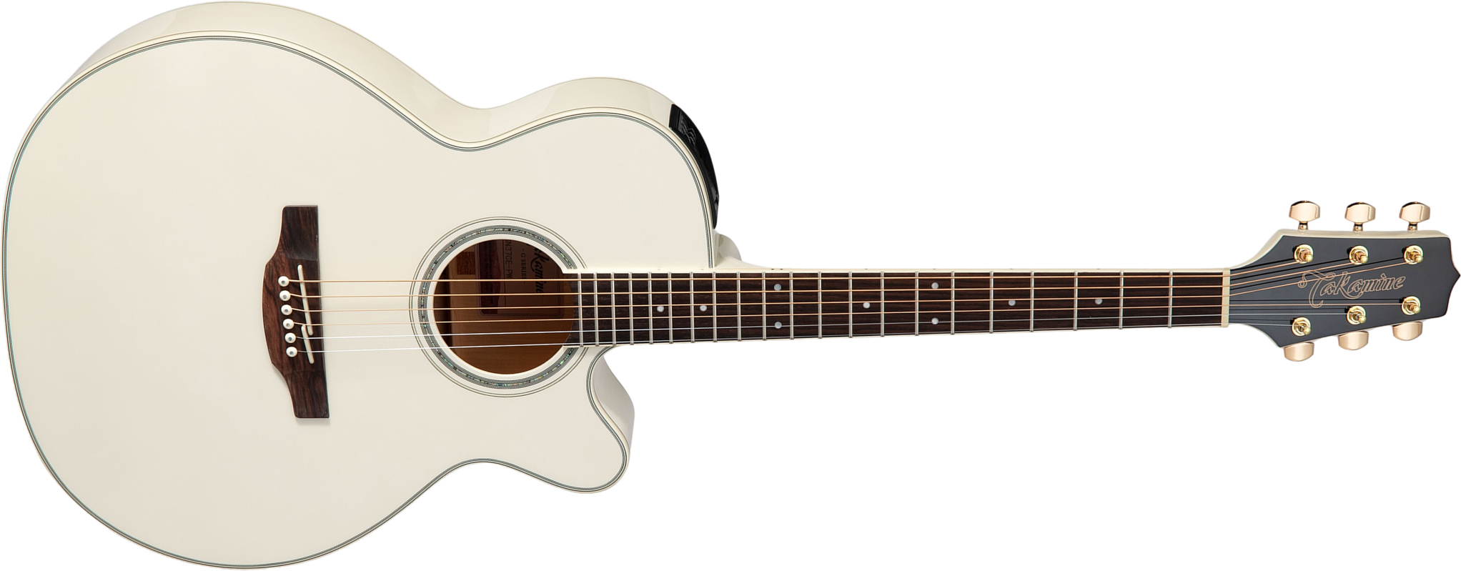 Takamine Gn37ce-pw Nex Grand Auditorium Cw Epicea Acajou Rw - Pearl White - Folk-Gitarre - Main picture