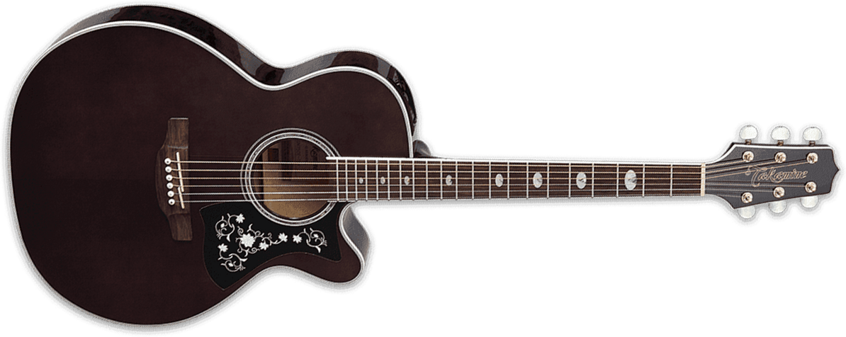 Takamine Gn75ce-tbk Nex Mini-jumbo Cw Epicea Erable - Transparent Black - Elektroakustische Gitarre - Main picture