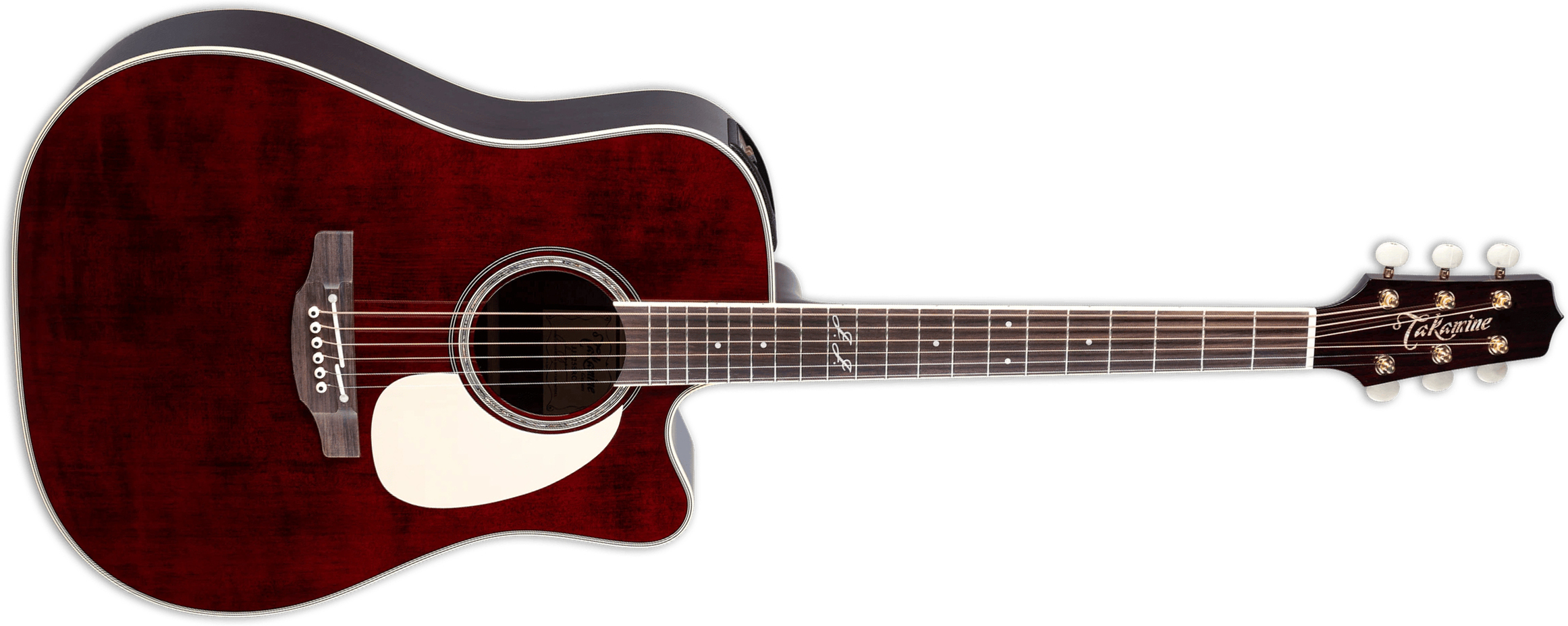 Takamine John Jorgenson Jj325src Jap Signature Epicea Ovangkol Rw - Gloss Red Stain - Folk-Gitarre - Main picture