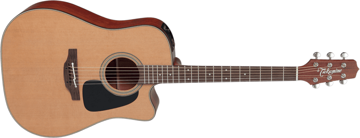 Takamine P1dc Pro Series Japan Dreadnought Cw Cedre Sapele - Natural Gloss - Elektroakustische Gitarre - Main picture