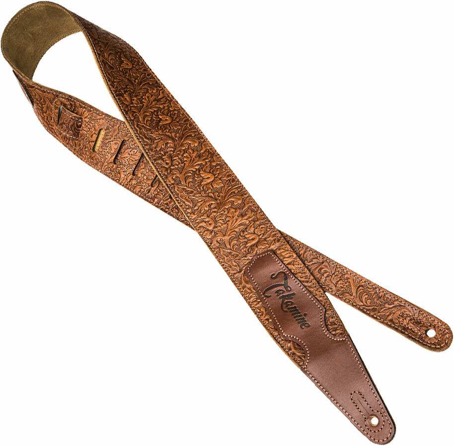 Takamine Tooled Leather Guitar Strap 2.75 Pouces Cuir - Gitarrengurt - Main picture